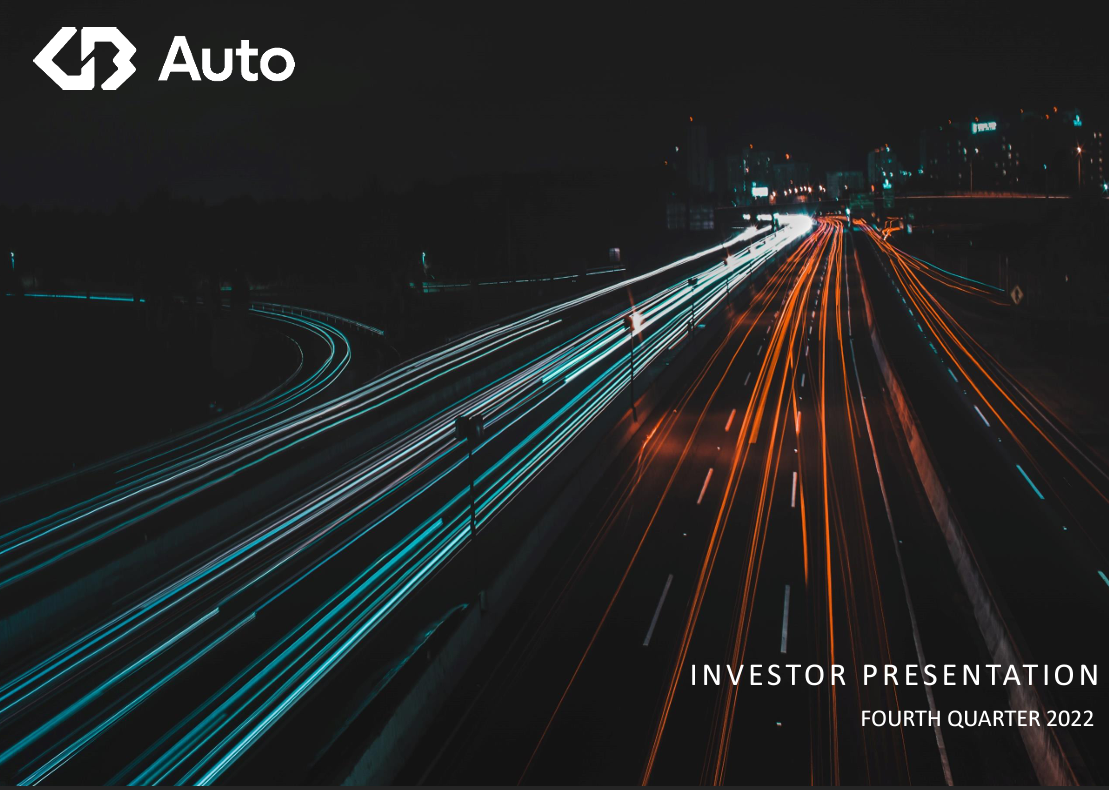 4Q 2022 GB Auto Investor Presentation